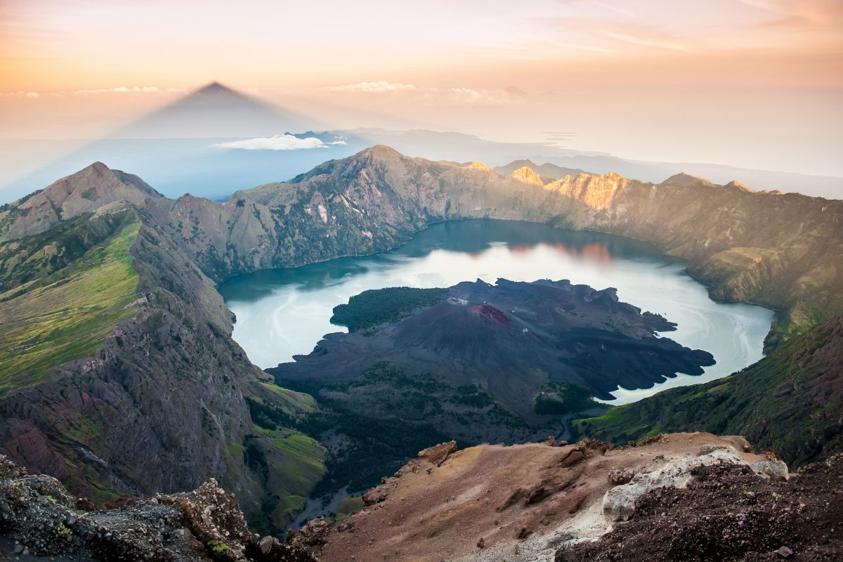 Majestic Mount Rinjani in Lombok, Indonesia